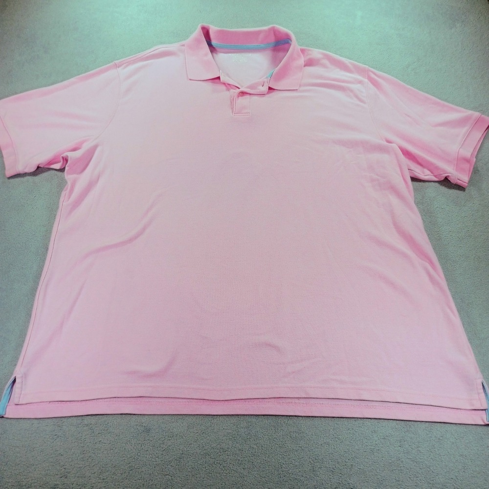 Saddlebred Mens Comfort Flex Polo Pink 3XLT Short Sleeve Stretch